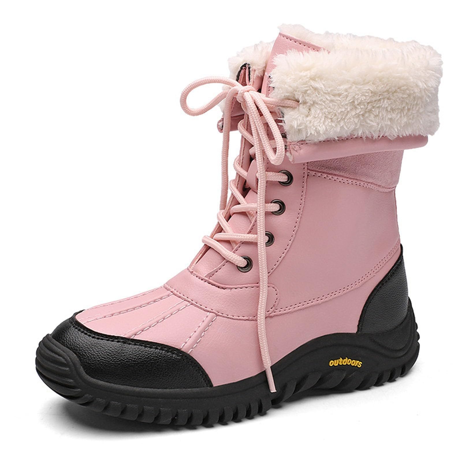 Generisch Bottes de neige imperméables pour femme : chaussures de trekking doublées chaudes bottes d'hiver pour femme antidérapantes chaussures d'extérieur résistantes à l'usure chaussures d'hiver