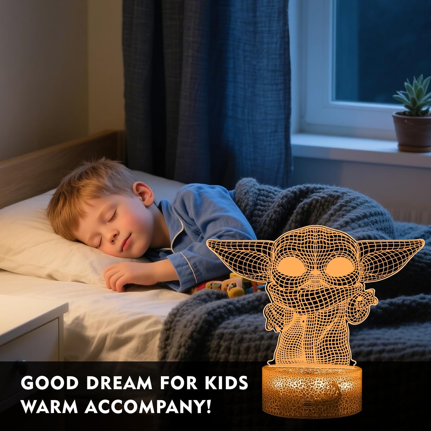 3D Night Light 3 Pattern, Baby LED Lamp, LED Desk Lamp Baby Lamp Toys for Room Decor Boys Girls Kids Birthday Christmas Gifts