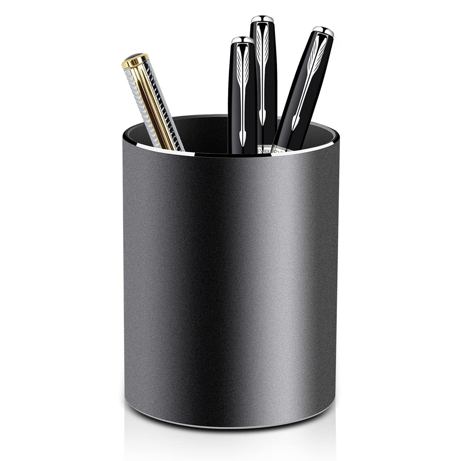 Oficina Lapicero Portalapices Organizador De Escritorio Con Soporte For Bolígrafo Redondo, Adecuado For Oficinas, Escuelas Y Hogares Porta Lapices Escuela(Black)