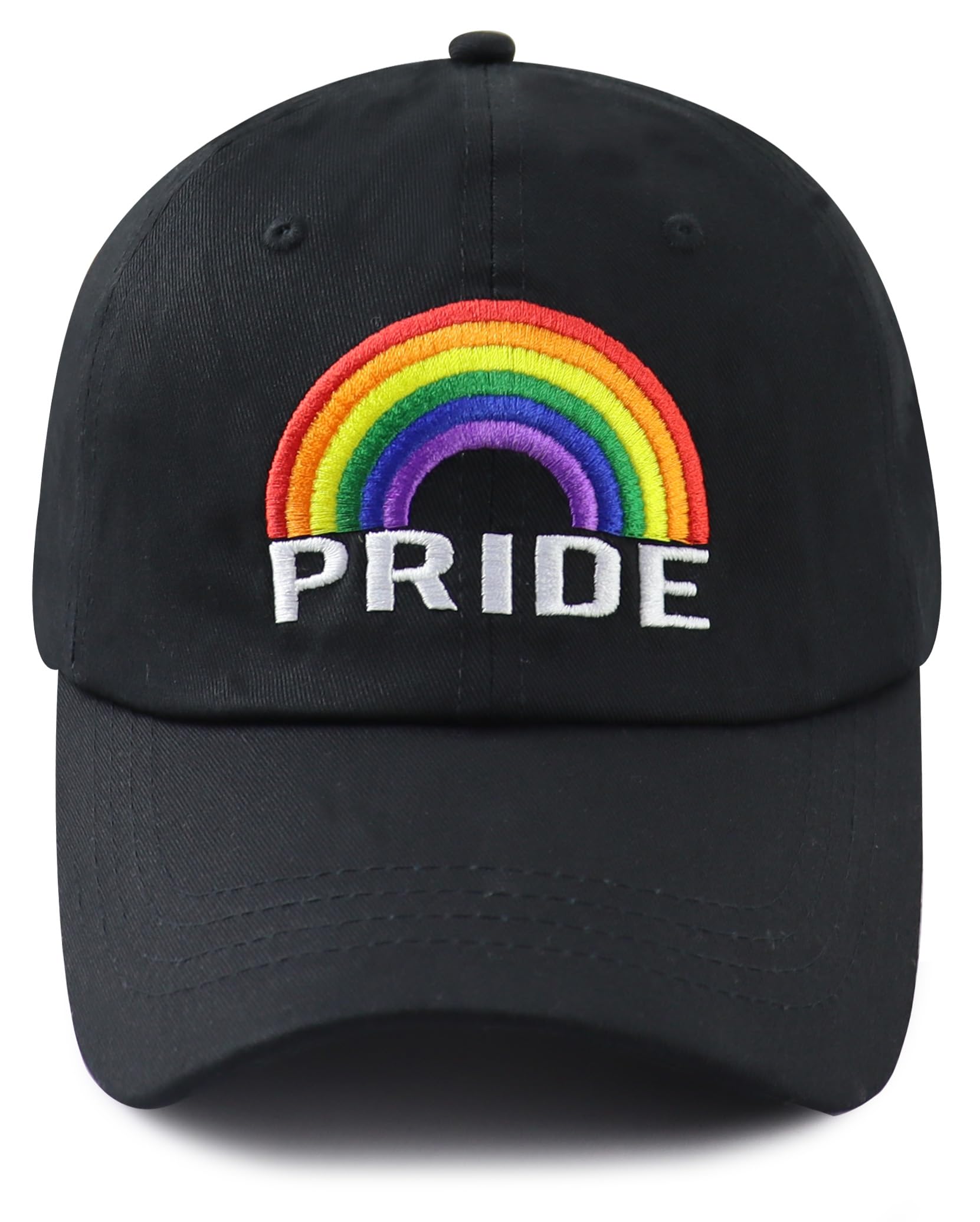LGBT Gay Pride Rainbow Hat for Men Women, Adjustable Embroidered Love is Love Baseball Cap