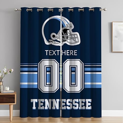 Miniatura 8 de Cortinas verdes personalizadas, cortinas opacas personalizadas, 2 paneles para dormitorio, cortinas de ventana con nombre y número personalizados