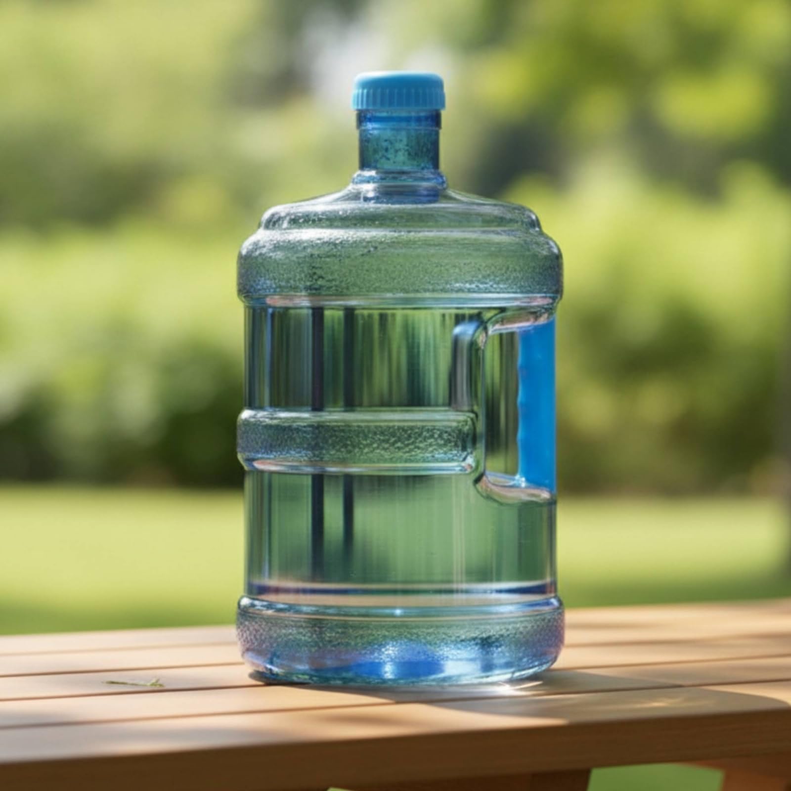 rockible Contenedor de Agua Botella Garrafa Recipiente de PET Reutilizable con Rosca Hermética y Forma Cilíndrica para Almacenamiento y Vertido sin Fugas, 10L
