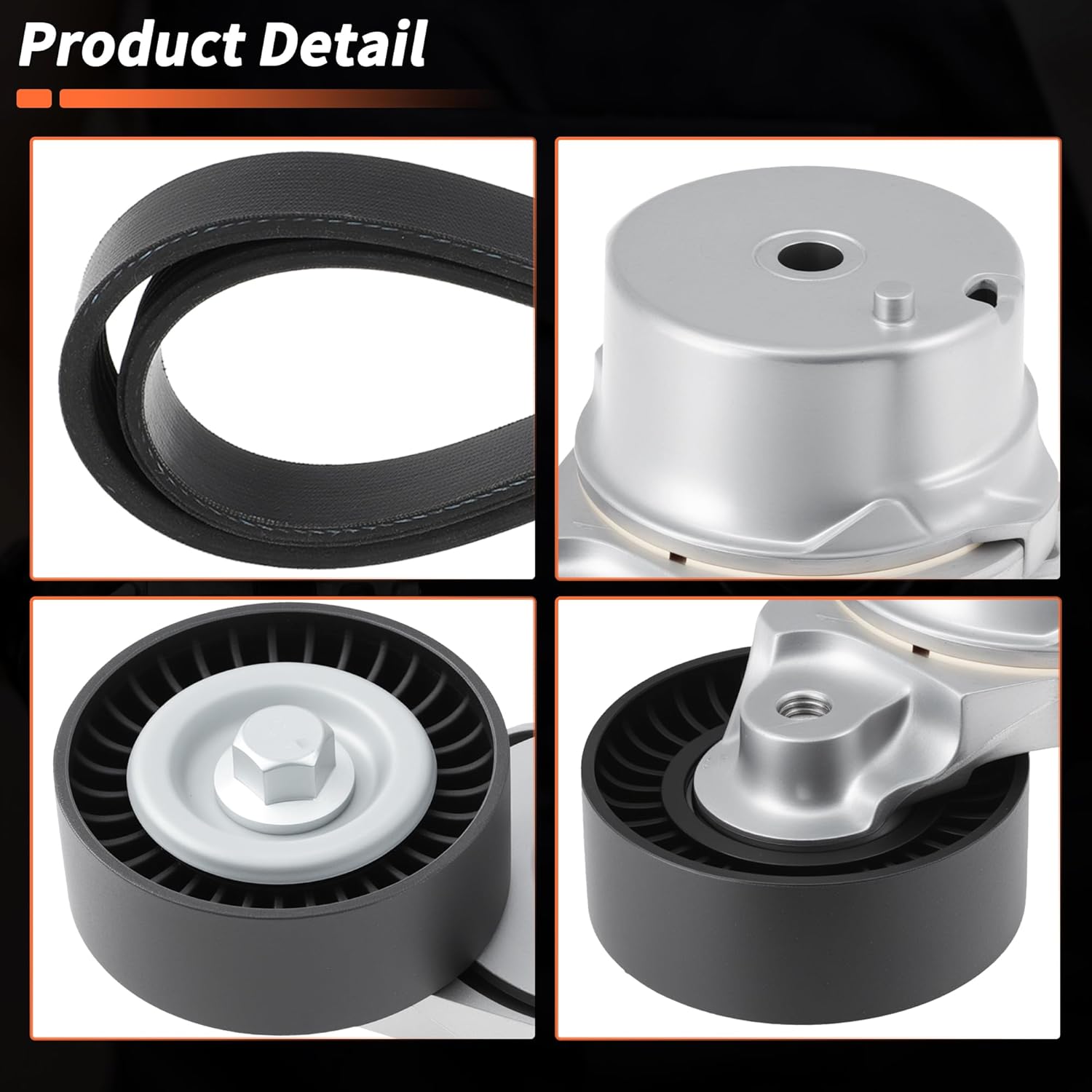 90K-39298A Serpentine Belt Drive Tensioner Kit for Ford F-150 2014-2023 V8 5.0L Engine Drive Belt Tensioner Assembly for Ford F150 39298 999830A 6PK1627