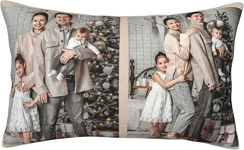 Funda de almohada personalizada con collage de fotos de 1 a 8 pulgadas, fundas de almohada personalizadas con fotos, regalo personalizado para