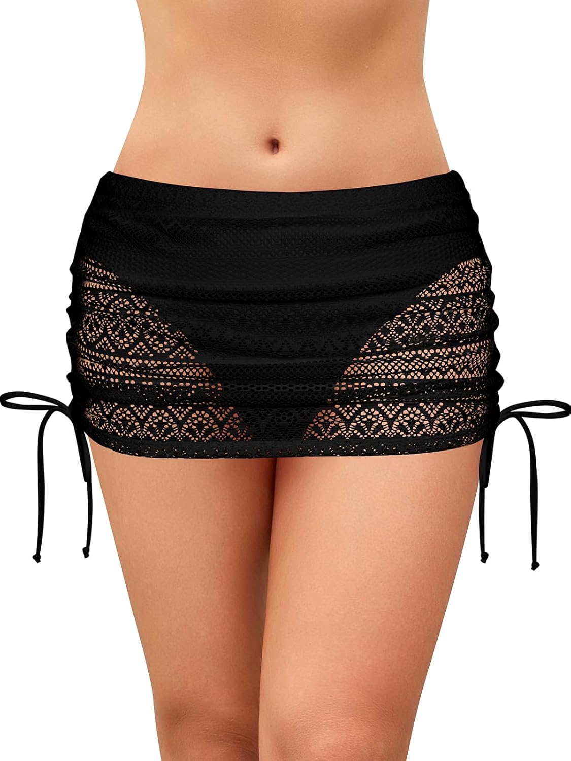 SHEKINI Badrok met trekkoord voor dames, met binnenslip, zijkant SHEKINI Badrok met trekkoord voor dames, met binnenslip, zijkant