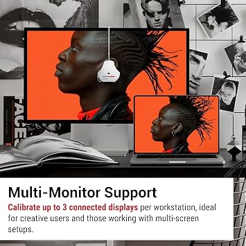 Datacolor SpyderExpress Easy Monitor Calibration for Photo, Design & Content Creation, Supports MacBook M4 mini-LED, Calibrates 3 Displays, Fast 90-Second Setup, Upgradeable Software