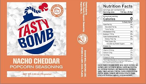 Miniatura 2 de Sabroso condimento para palomitas de maíz Nacho Cheddar también disponible en una variedad de sabores deliciosos. Sin gluten, Snack apto para Keto