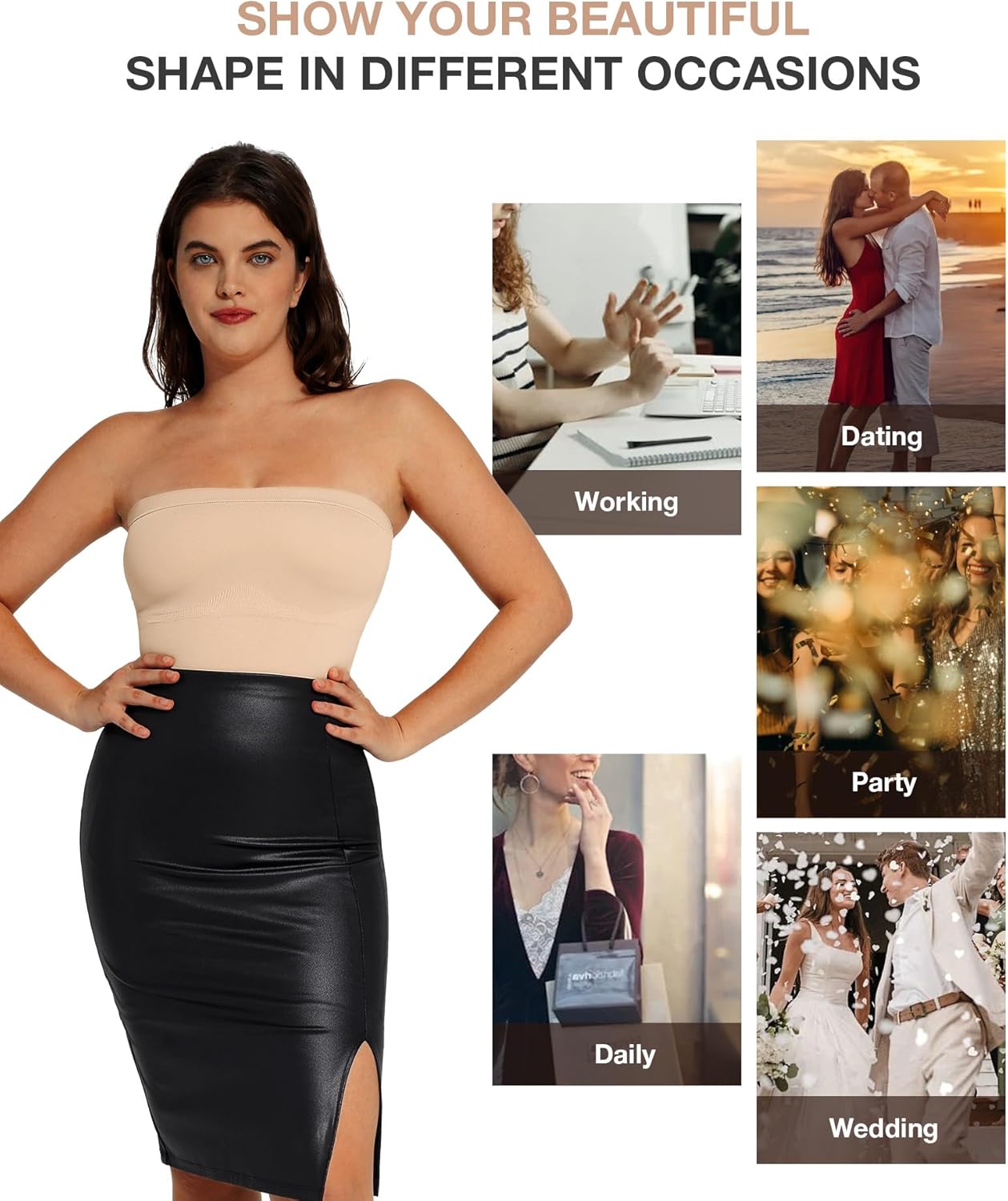 Lover-Beauty Shapewear Tummy Control Strapless Bodysuit for Women Seamless Thong Body Shaper Waist Trainer - Image 5