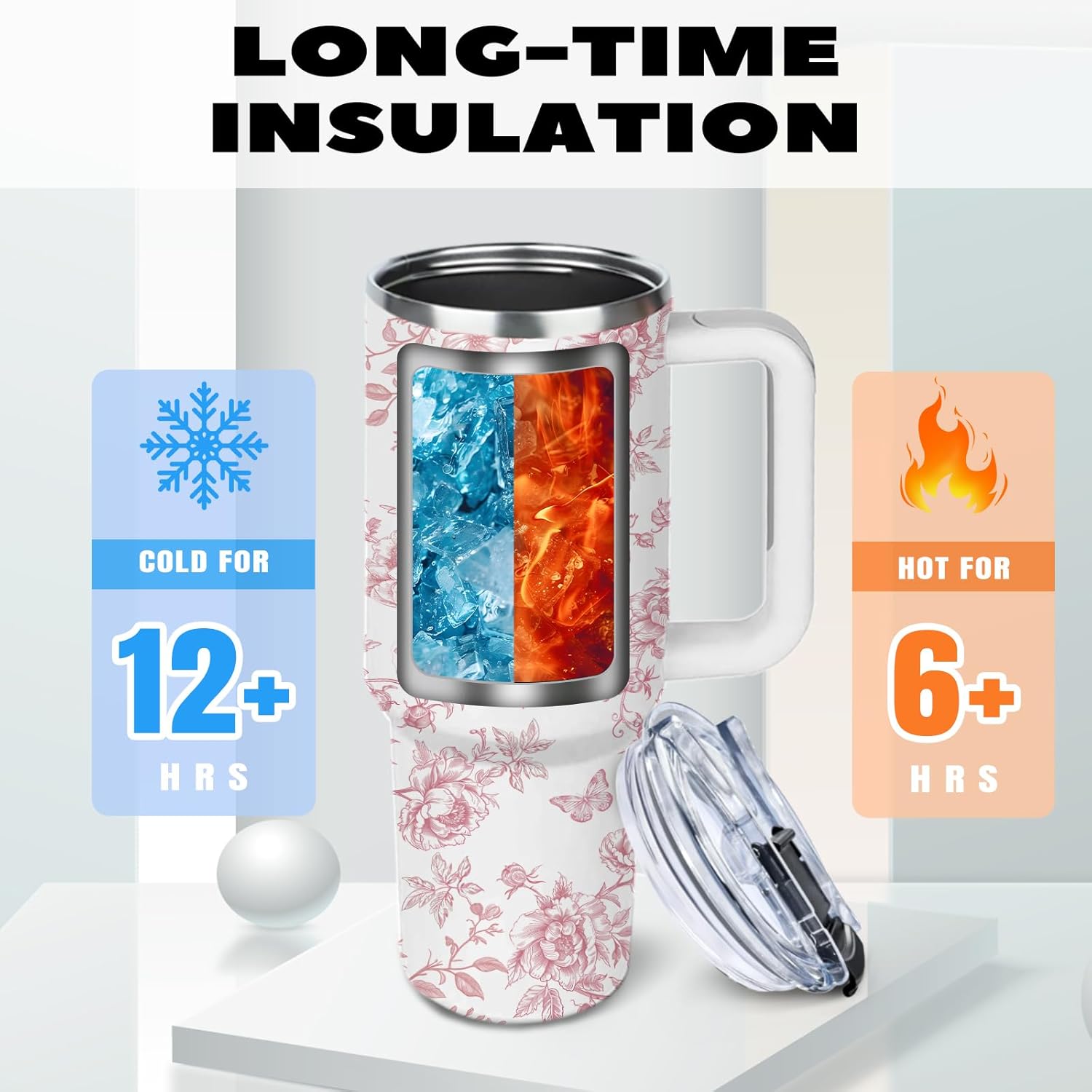 Christian Tumbler For Women, 30 Oz Floral Stainless Steel Vacuum Tumbler, Birthday Christmas Graduation Gifts For Women Mom Sister Best Friends, Travel Coffee Insulated Cup - Image 2