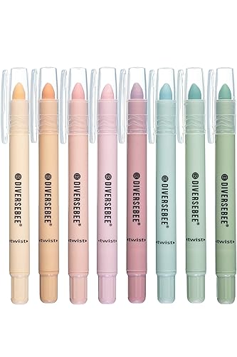 DIVERSEBEE Bible Highlighters and Pens No Bleed, 8 Pack Assorted Colors Gel Highlighters Set, Cute Bible Markers Study Journaling School Supplies and Accessories (Pastel) - Pastel