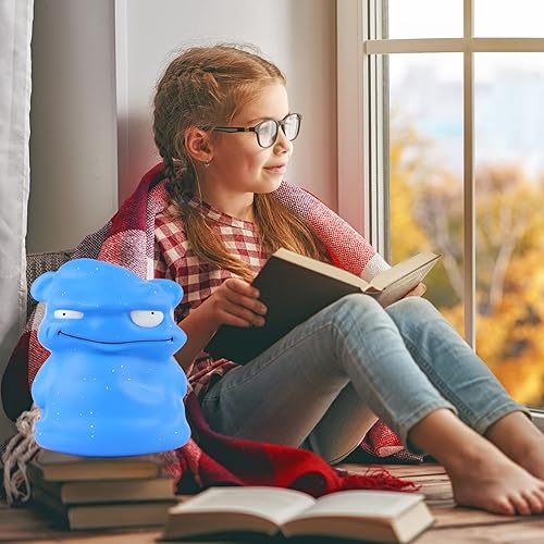 Miniatura 5 de Anboor Esponjosos de 9.8 pulgadas tamaño jumbo, monstruo kawaii color azul, juguete suave perfumado de crecimiento lento, alivio del estrés,