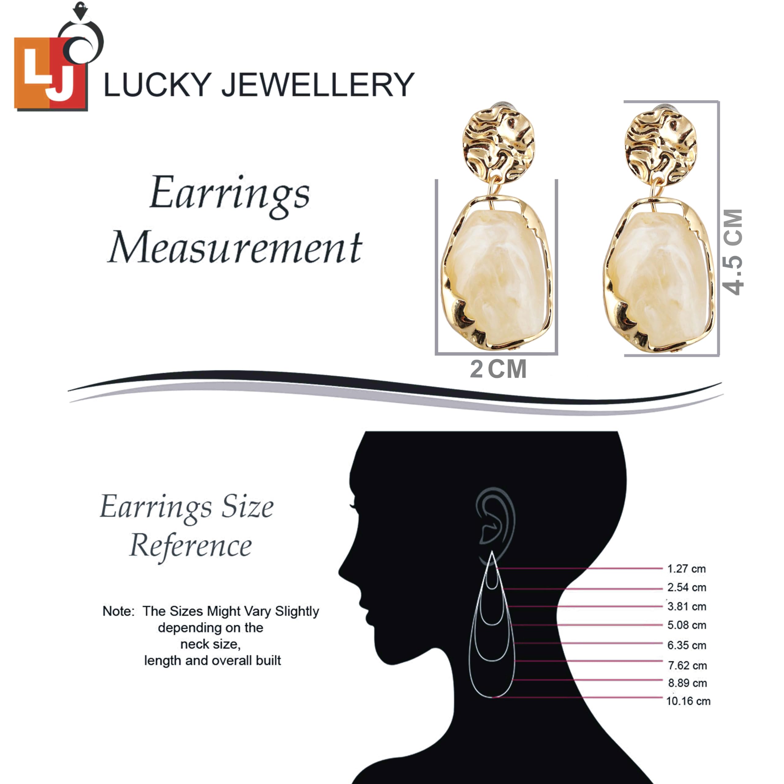 18k Plated Stone Dangle Earrings For Women