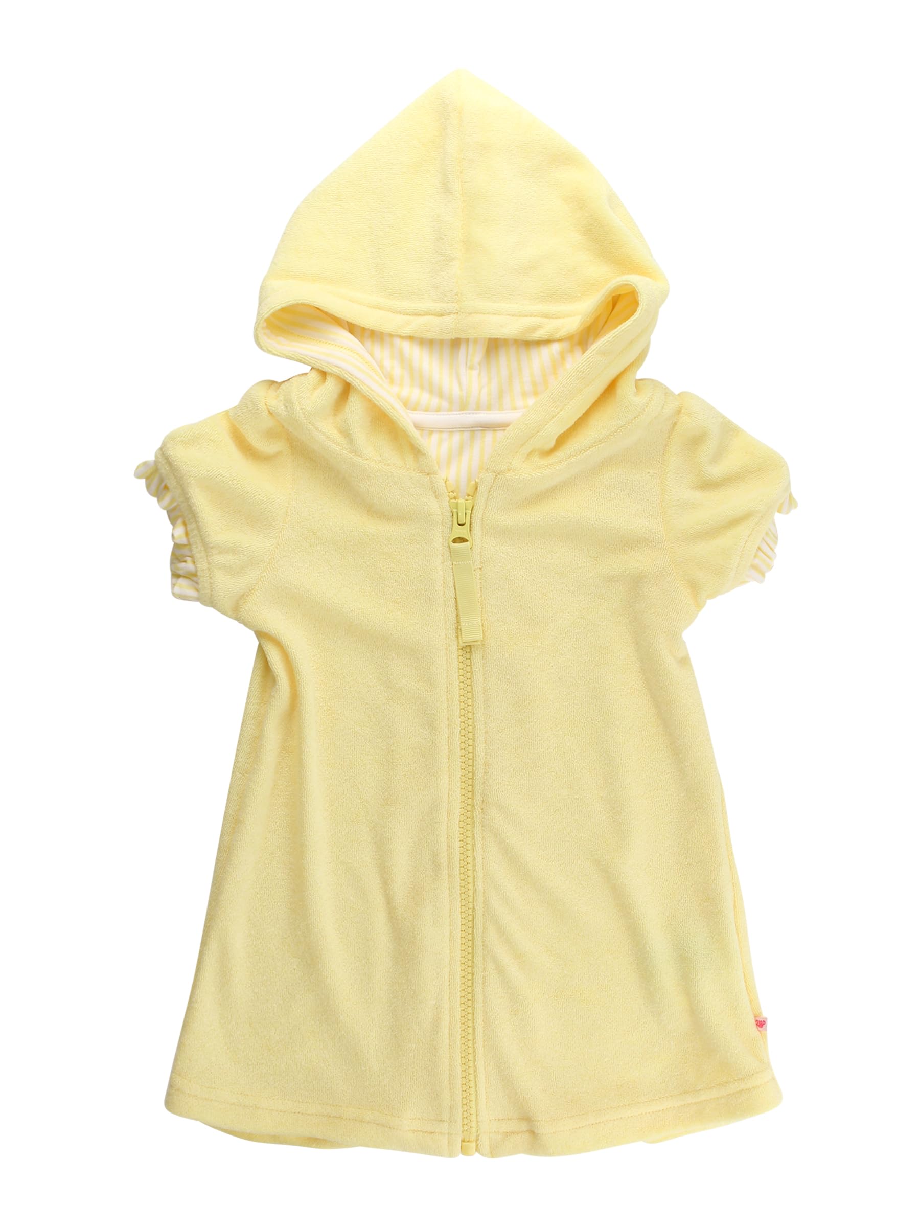 RuffleButts Girls Terry Knit Full-zip Swim Cover-up - Swim Cover-Up
