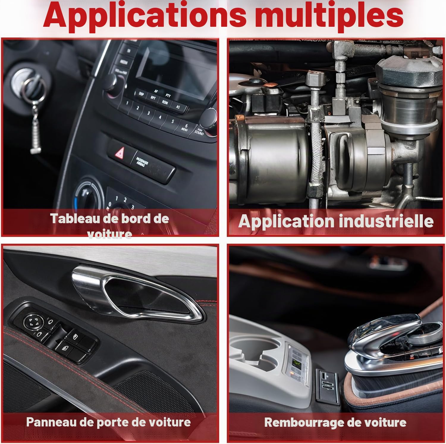 XBVV Lot de 3 outils de retrait de clips pour retirer les fixations de voiture avec sac de rangement, kit d'outils de retrait de garnitures automatiques pour panneau de porte, tableau de bord