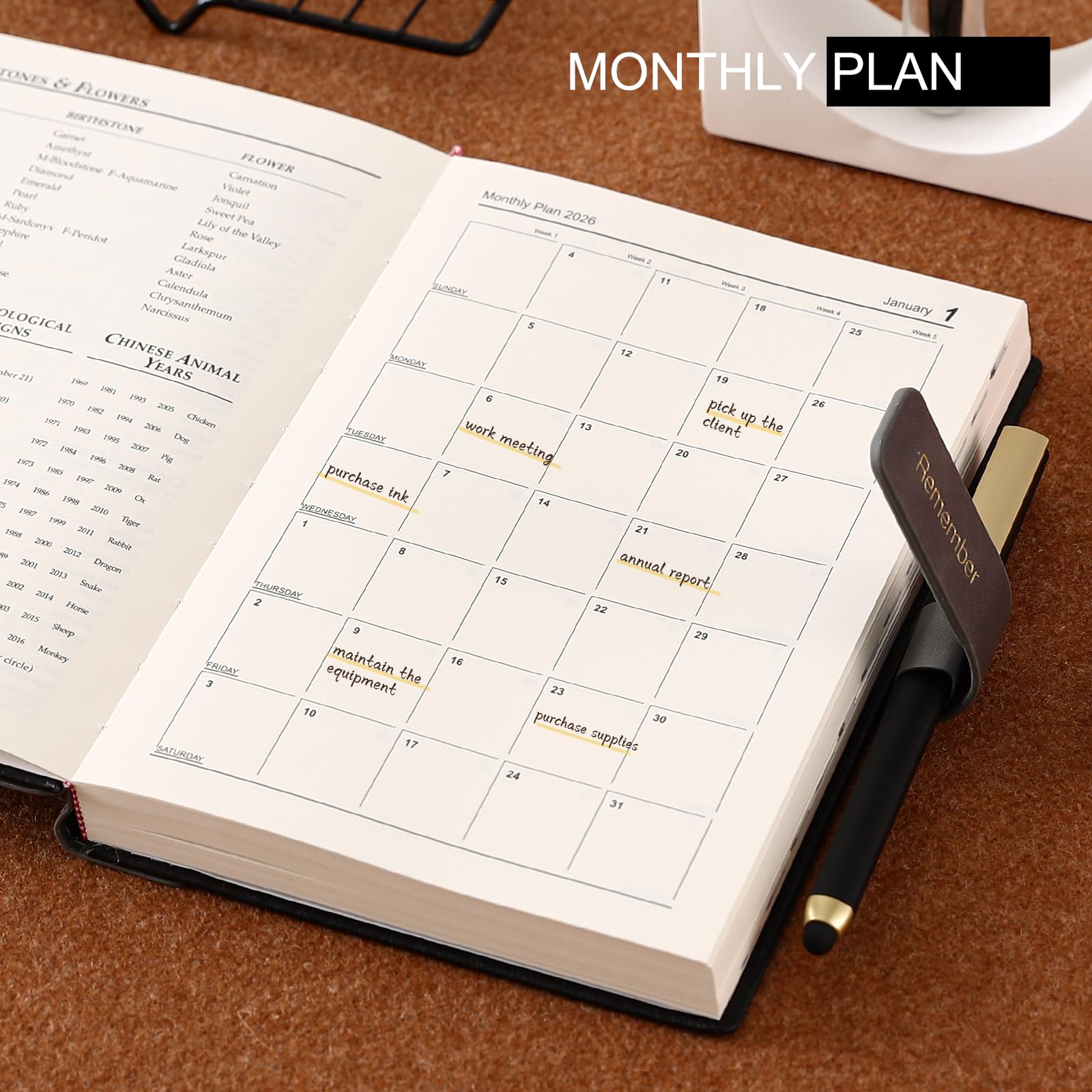 Agenda Académique 2024-2025 Au Format A5 - Semainier De Bureau - Agenda Scolaire WTV 2024-2025