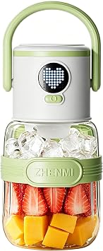 J21 BPA-Free Cordless Portable Blender, 33oz Ice Crushing for Shakes & Smoothies, Dishwasher Safe, Food Grade Material, Easy to Clean, Perfect for Family & Home Kitchen