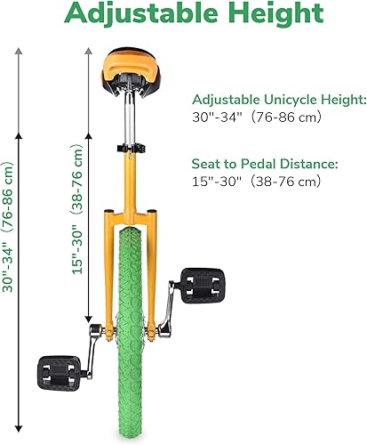 Miniatura 106 de AW Rueda de 16/18/20/24 pulgadas, asiento ajustable para exteriores, para adultos, niños, deportes al aire libre, ejercicio de fitness, para elegir