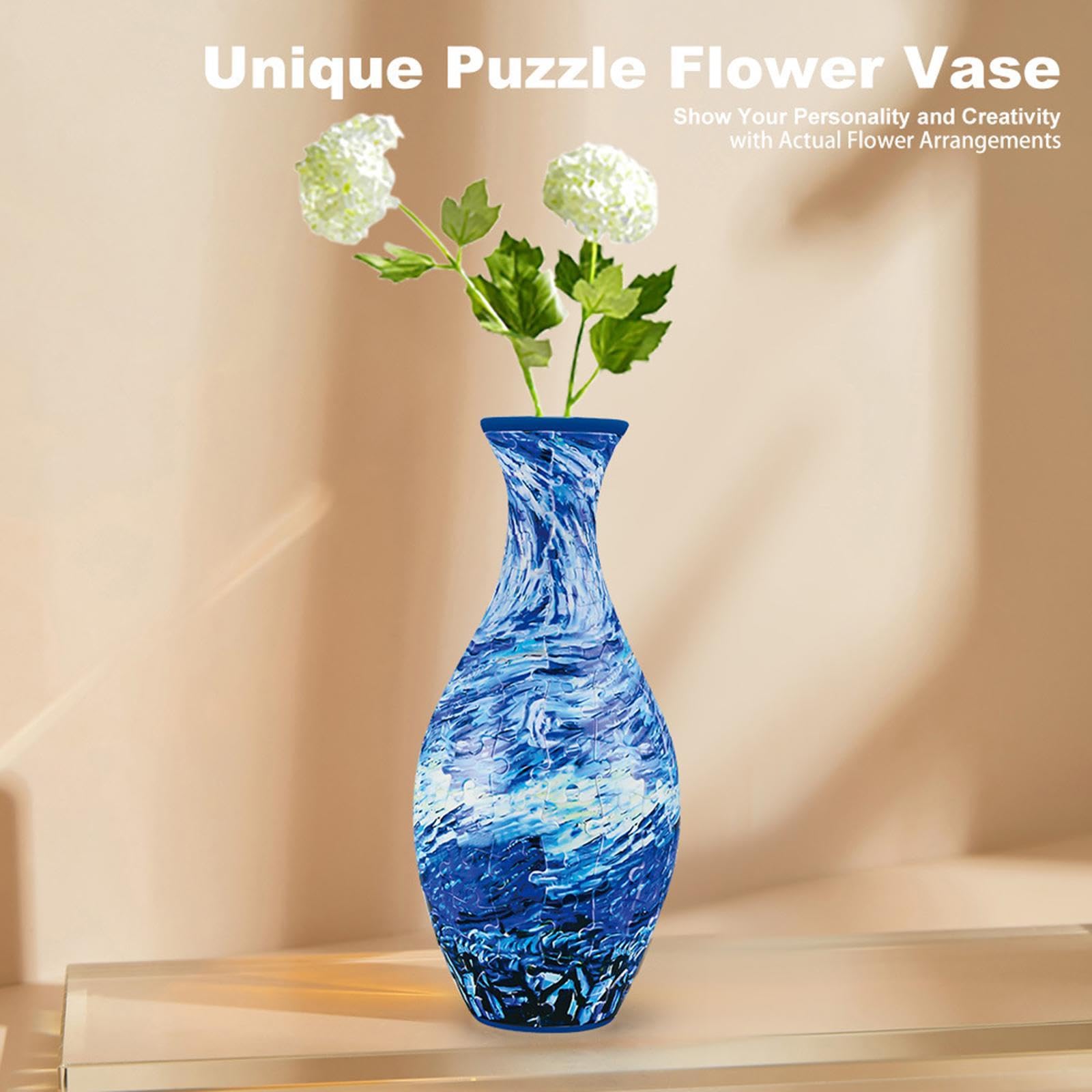 CALANDIS 160 Pieces 3D Puzzles Vase DIY 4D Jigsaw Vase for Office