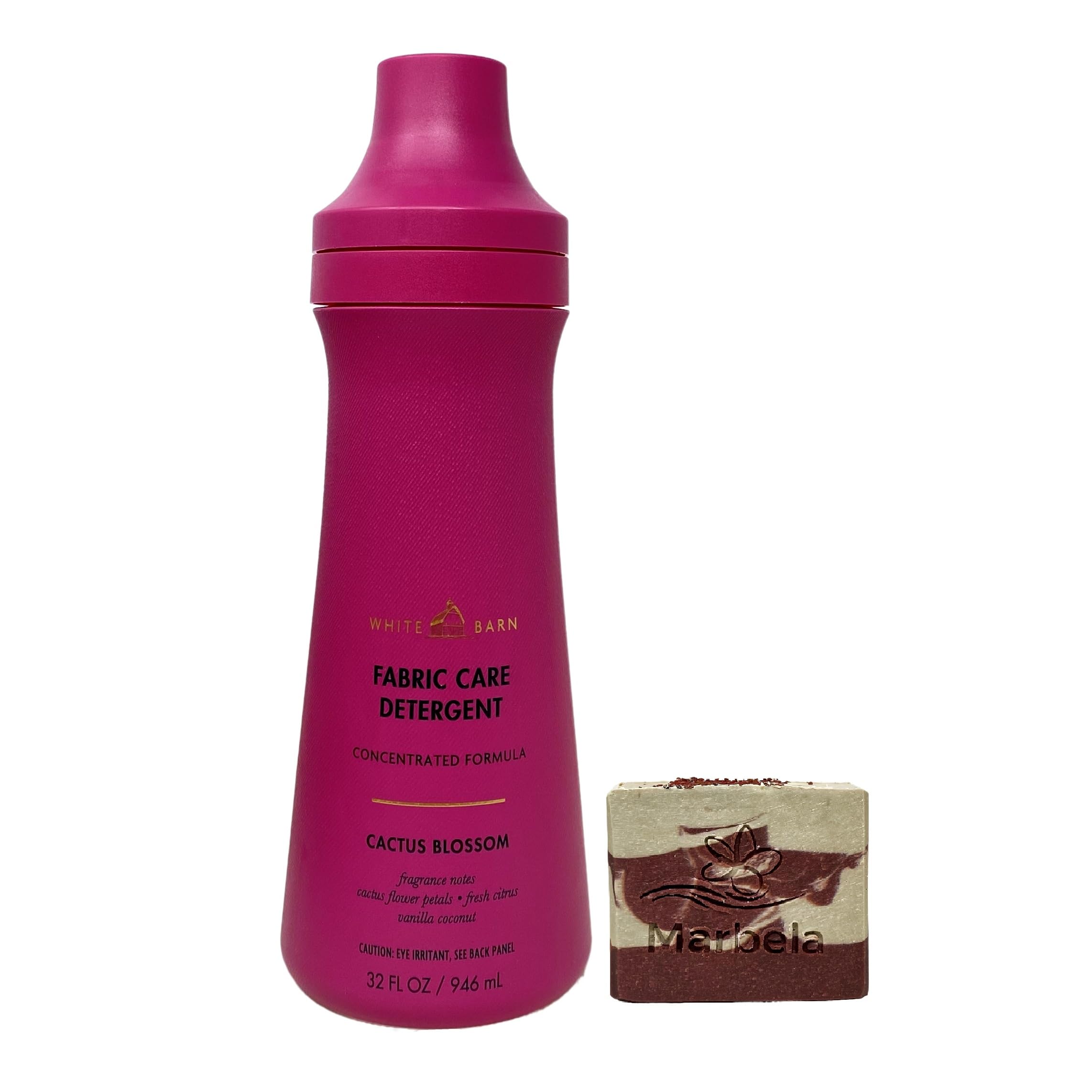 Bath & Body Works Cactus Blossom Fabric Care Laundry Detergent with a Cherry On Top Bar Soap - Full Size