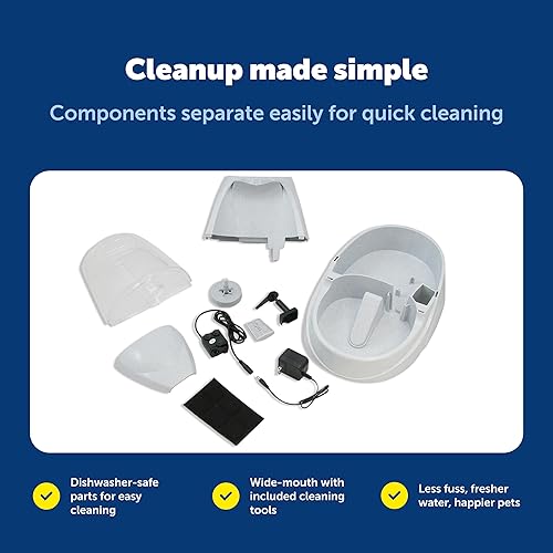 Miniatura 6 de PetSafe Drinkwell Platinum Dog and Cat Water Fountain, Automatic Drinking Fountain for Pets, 168 Ounce,Grey