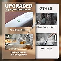 Vista 2 de Newness 4 Pcs Cooking Utensils Set, 304 Stainless Steel Kitchen Utensils Set, Metal Kitchen Accessories, Include Soup Ladle, Slotted Skimmer Spoon