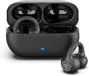 JLab Flex Open Earbuds, Clip-on Cuff Design, Wireless Open-Ear Audio Freedom Effortless Fit, Safe Listening, Bluetooth Multipoint, Customize with The App, Black asin的图片