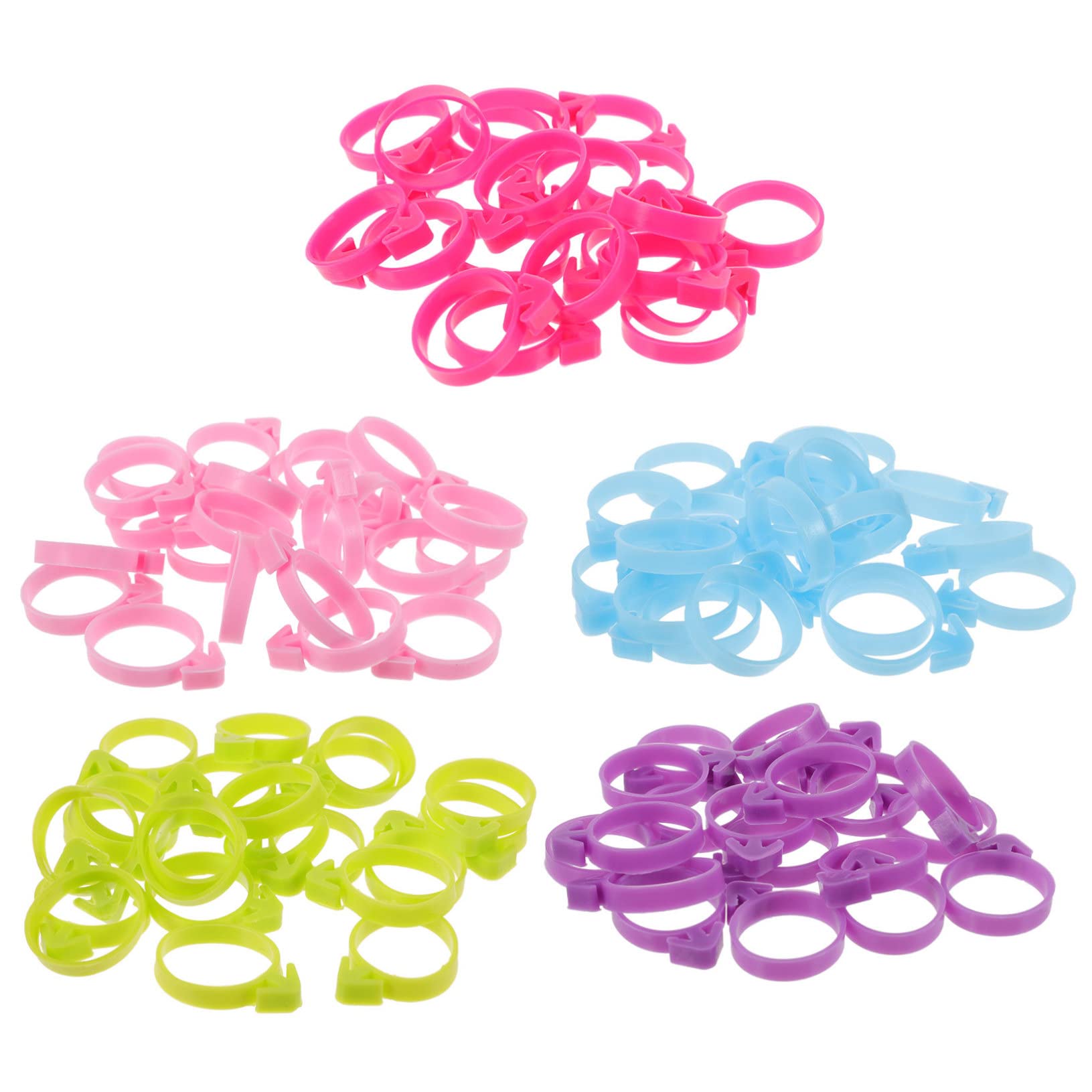 Alipis Anillo De Fijación De Manga Pastelera Envoltura Sello Bolsa Anillos Lazos para Manga Pastelera Kit De Suministros De Decoración De Pasteles Envase El Plastico 100 Piezas*4