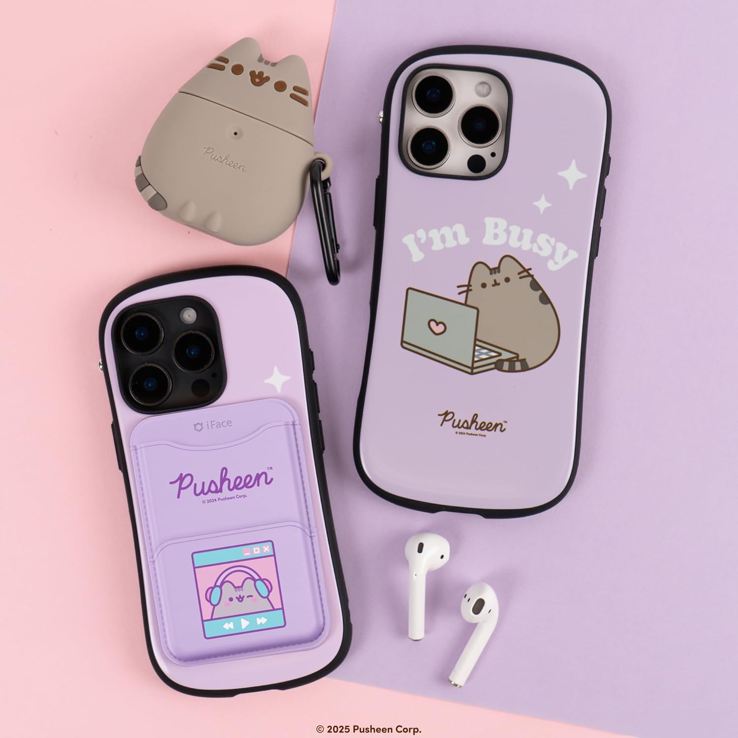 iFace Pusheen The Cat First Class MagSynq Case for iPhone 16 Pro Max [Compatible with MagSafe] - Cute Shockproof Dual Layer (Hard Shell + Bumper) Protective Aesthetic Magnetic Design - I'm Busy