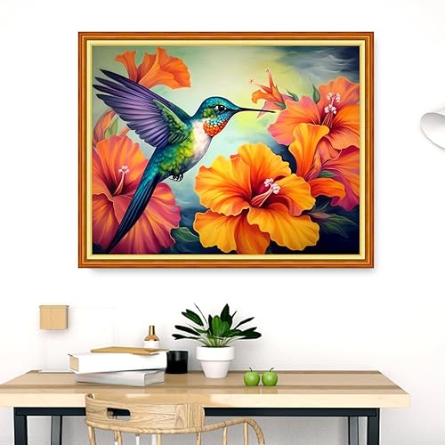 Miniatura 8 de Dimensean Kits de punto de cruz estampados, gama completa de patrones de bordado, kits de iniciación para principiantes, adultos o niños, kits de