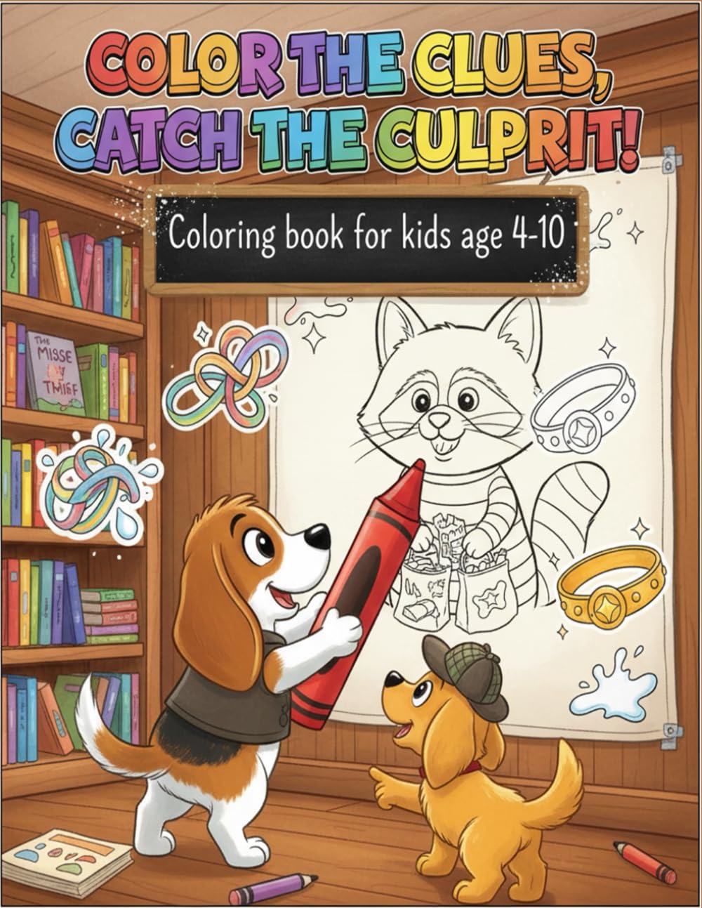 Color the Clues, Catch the Culprit!: A Fun Mystery Coloring Adventure for Kids Ages 4-10 – Solve Puzzles, Find Clues & Bring Each Case to Life
