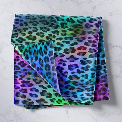 Miniatura 2 de Manta de pared con estampado de leopardo colorido para mujeres y niñas, tapiz con estampado de guepardo y arco iris, para niños, safari, piel
