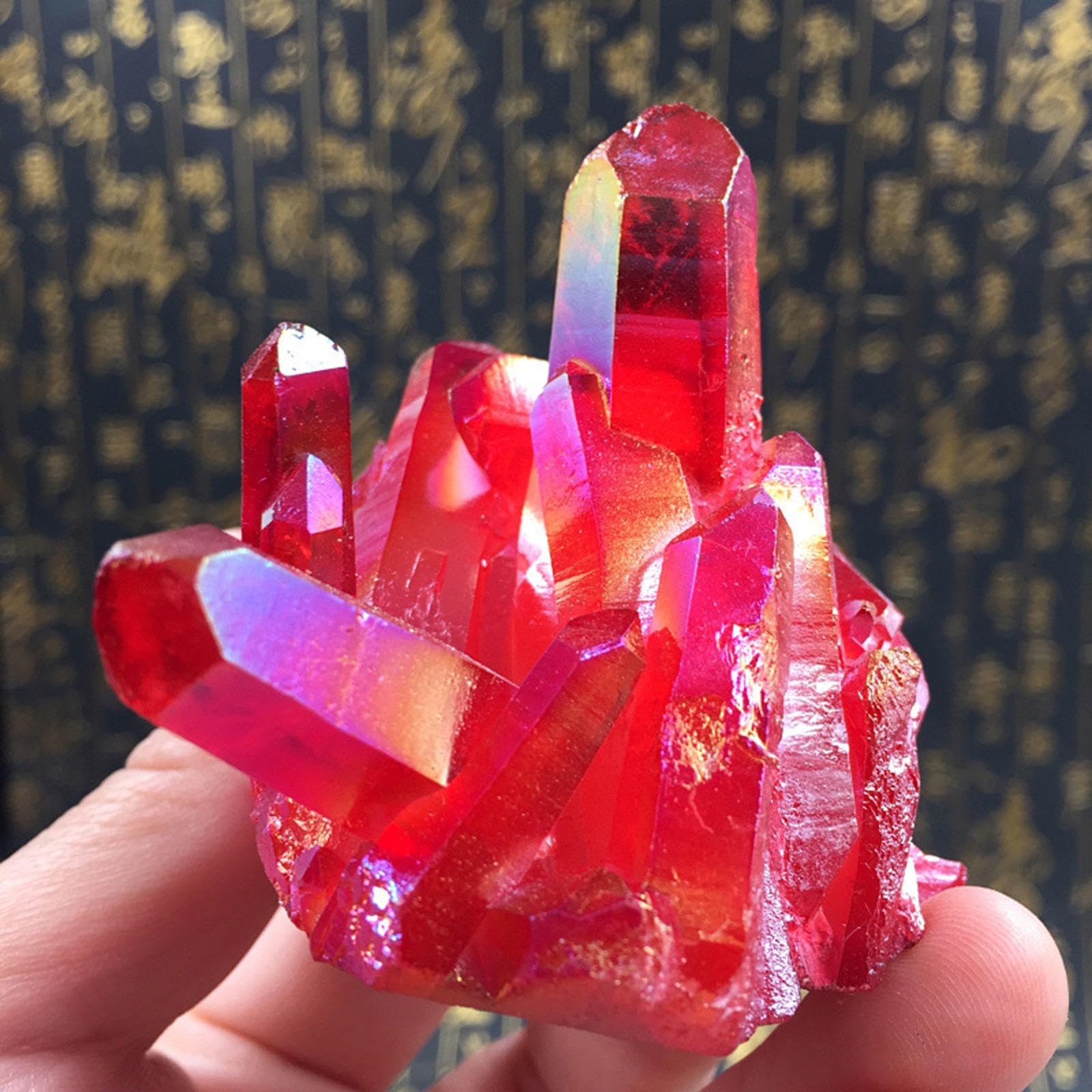 湖北省産 レッドクォーツクラスター レッドクォーツクラスター 天然赤水晶130g 天然石販売 名取