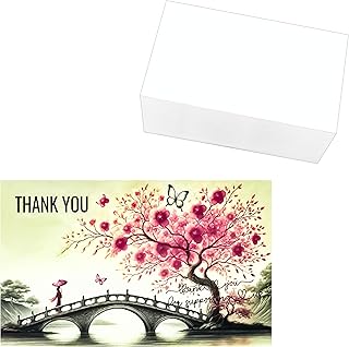 ITZAMNA Thank you for supporting us cards Floral bridge small business Appreciation pack of 100