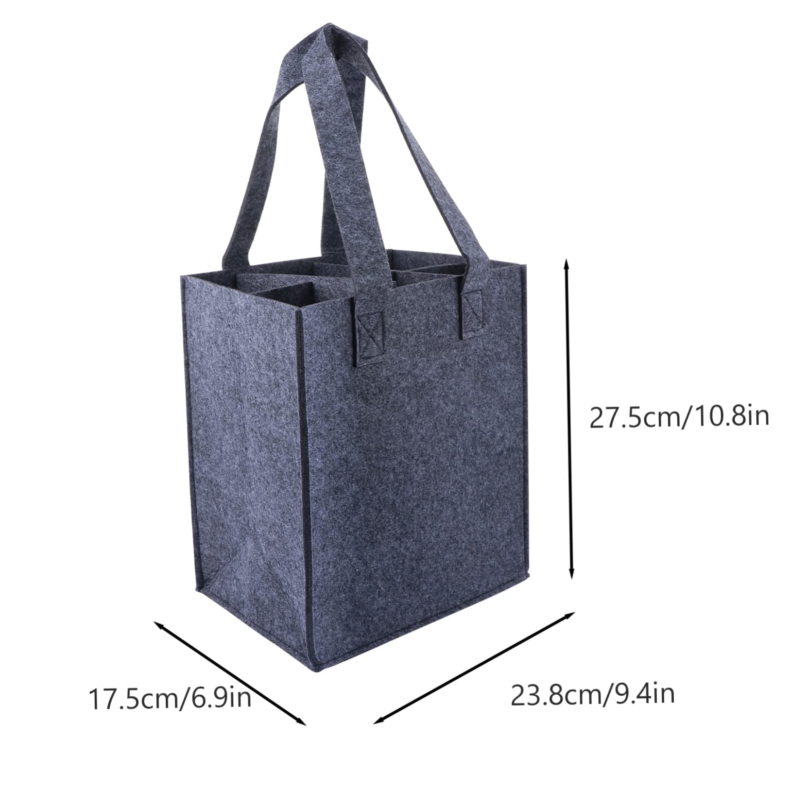 Mikinona 2Pcs Felt Wine Storage Bags Wine Bottle Carrier with Window Design for Easy Identification for Travel Decoration and Gifting