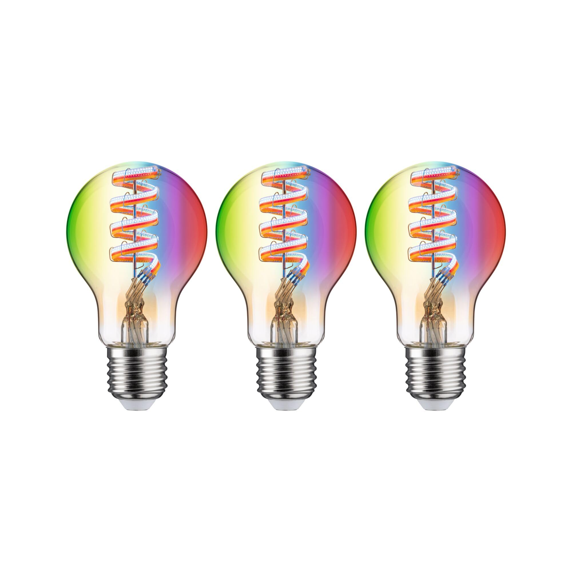 Paulmann 29163 Bombilla LED filamentos 230V Smart Home Zigbee, E27, 3x470lm, 3x6,3W, RGBW+, regulable, oro, fuente de luz