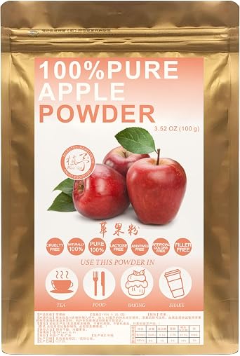 Plant Gift 100% Pure Apple powder   Natural Meal Powder, Vegan Smoothie and Drink Non-GMO 100G