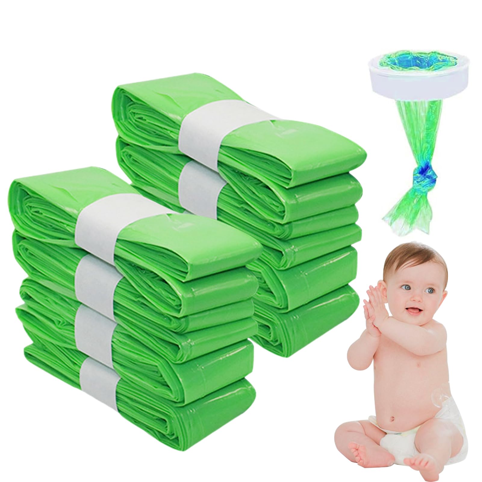 12 Pack Nappy Bin Refill Cassettes, Universal Nappy Disposal Bags