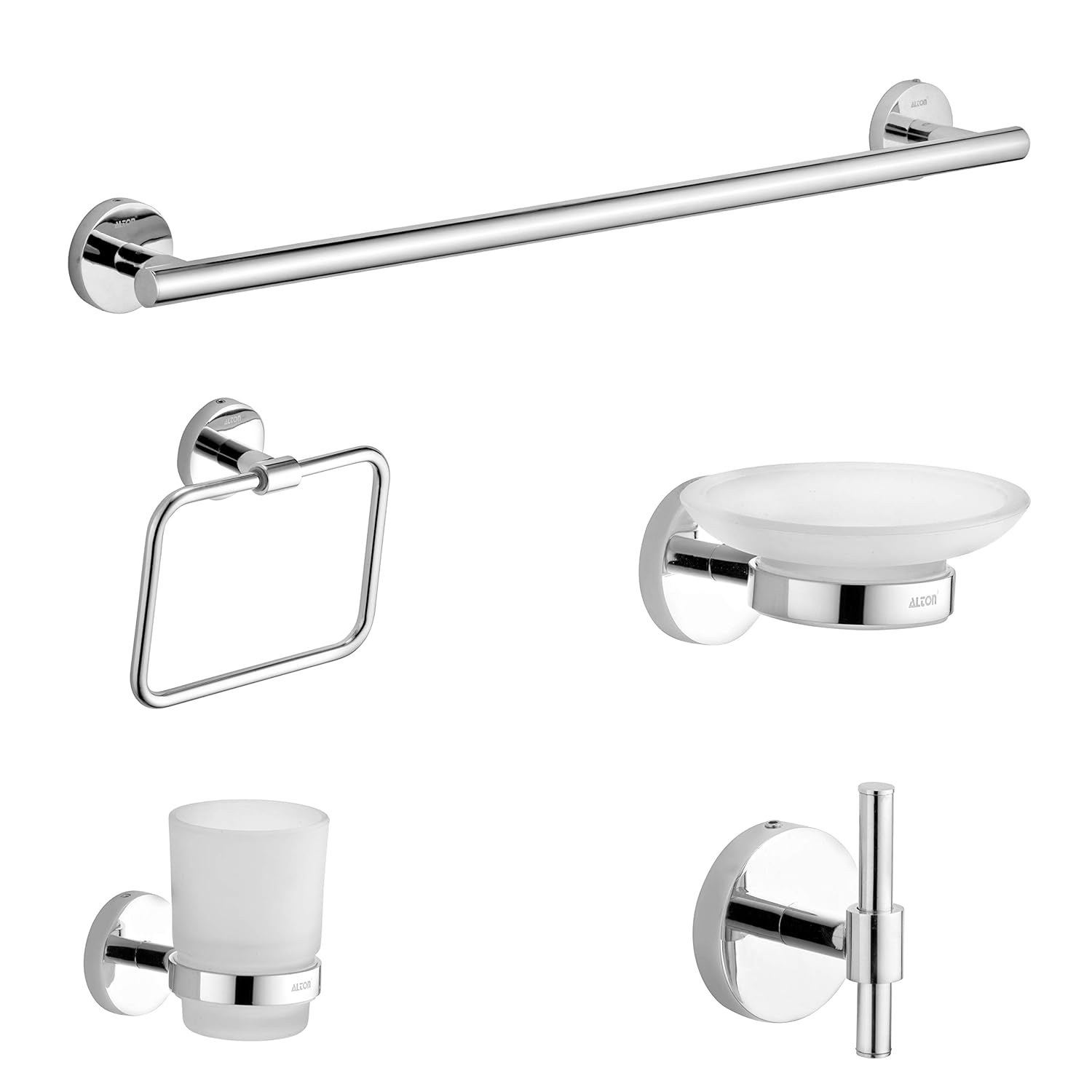 ALTON ASP7271 Brass, 5Piece Bathroom Accessories Set, Chrome (Towel