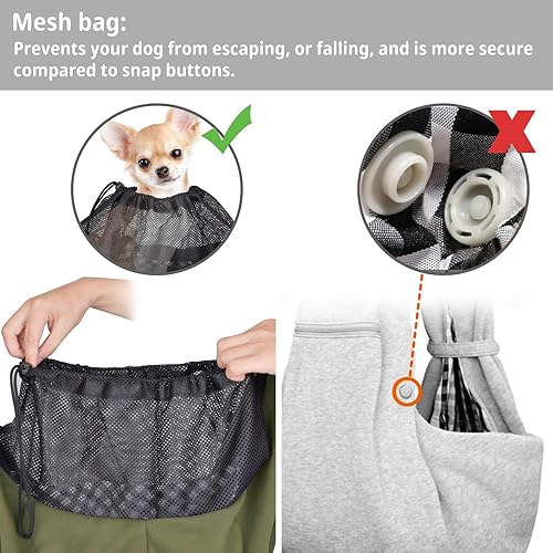 Miniatura 3 de CUBY Transportador para perros y gatos  Bolsa reversible de papoose para mascotas manos libres  Bolsa suave y diseño de bolsa  Adecuado para