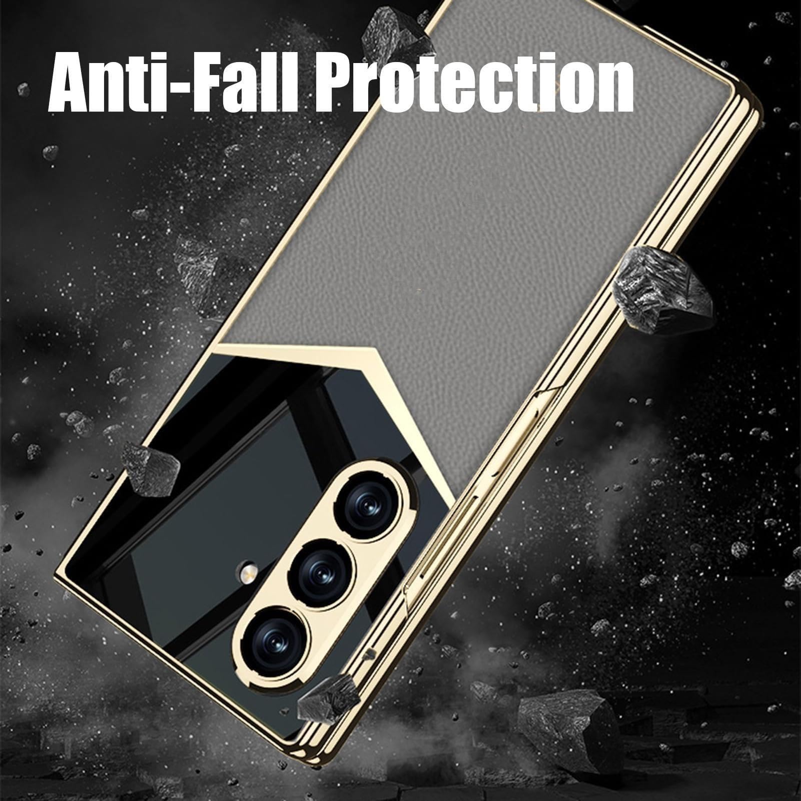 Funda para Samsung Galaxy Z Fold 8 Ultra, Ultra Delgado Cuero Carcasa