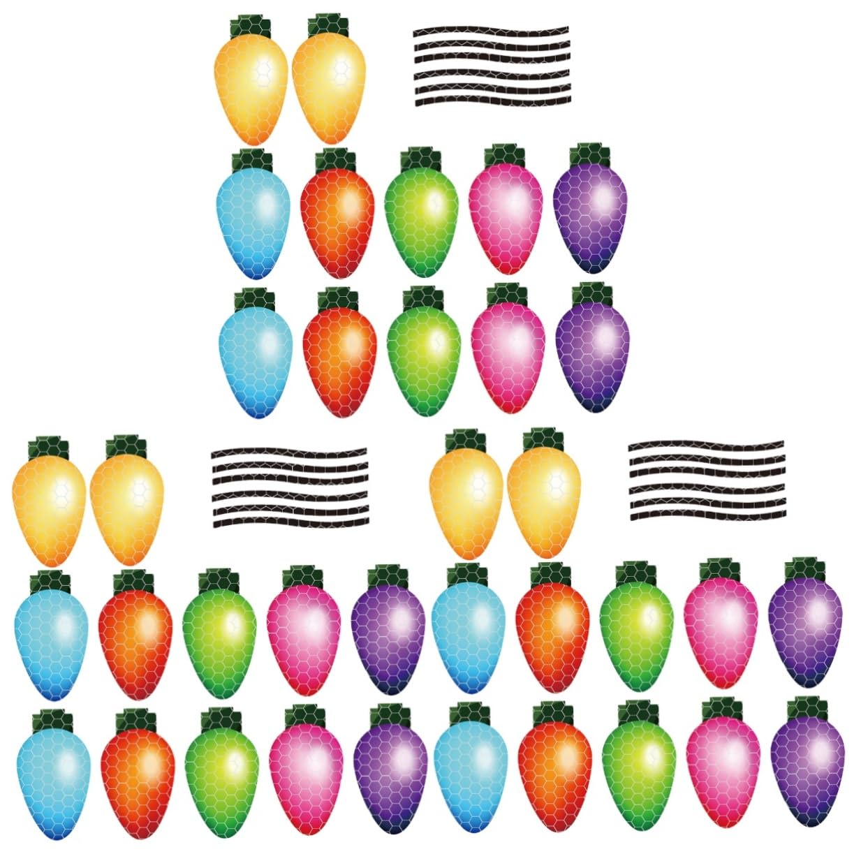 Aimants décor ampoule de Noël pour voiture et ornements magnétiques