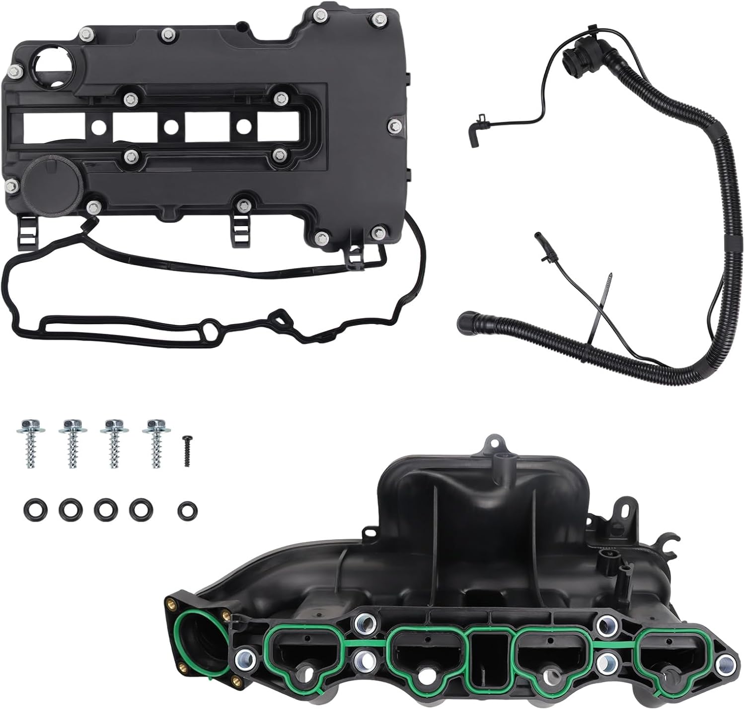 615-380KIT Intake Manifold and Valve Cover Kit Compatible with Buick Encore Chevy Chevrolet Cruze Sonic Trax 2012 2013 2014 2015 2016 2017 2018 2019