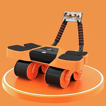 2026 New 4-Wheel Abdominal Roller with Elbow Support Latest Upgraded High-Performance Exercise Machine With Automatic Rebound, Multi- layered Anti-Slip Design with Built-in Workout Tracker