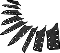 Vista 1 de XYJ 9 piezas de plástico cubiertas de cuchillo mangas protector de borde protector de hoja para cuchillo de chef de cocina