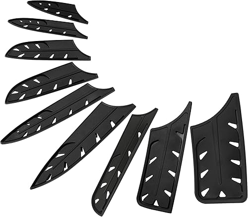 XYJ 9 piezas de plástico cubiertas de cuchillo mangas protector de borde protector de hoja para cuchillo de chef de cocina