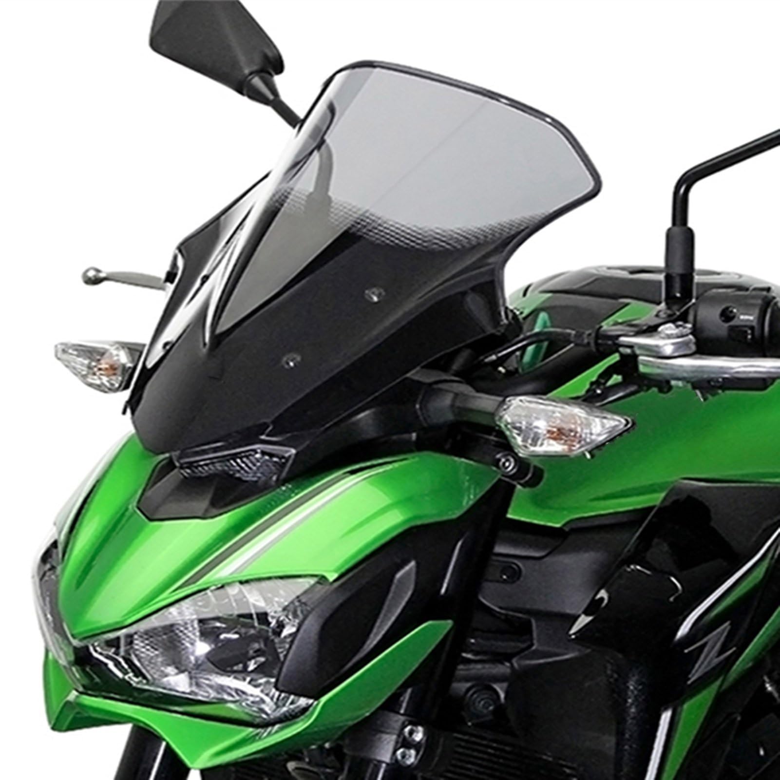 SCOOVY Double Bubble Front Fairing Spoiler Motorcycle Sports Touring Wind Screen Visor Windshield Deflector Compatible With Kawasaki For Z900 2017 2018 2019 Motorbike Screen Visor