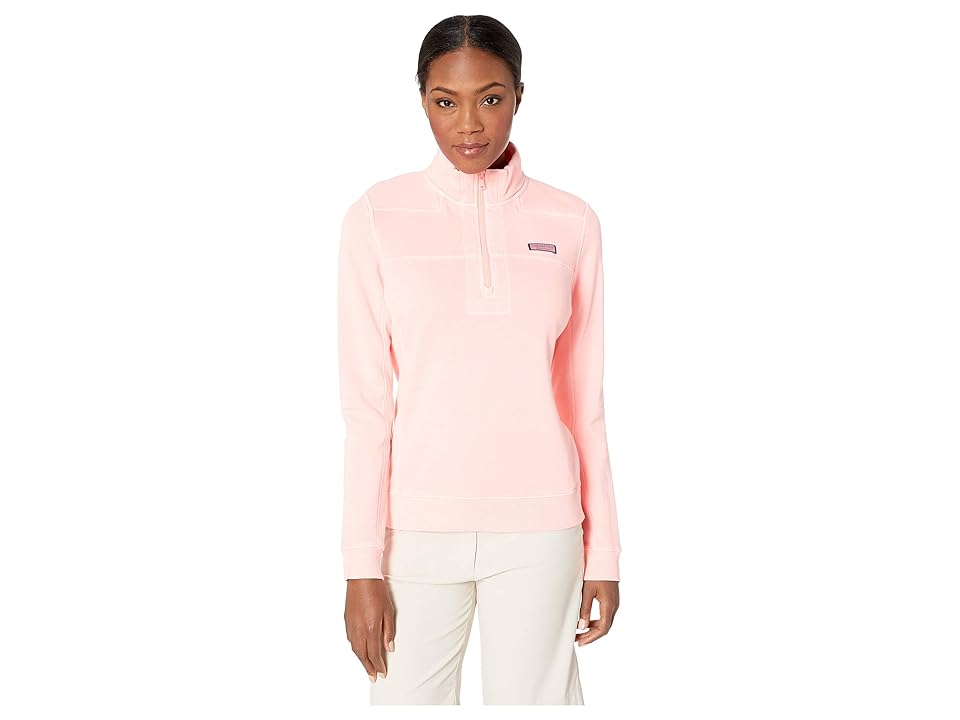 

Vineyard Vines Garment Dyed Shep Pullover (Coral Sand) Women's Clothing