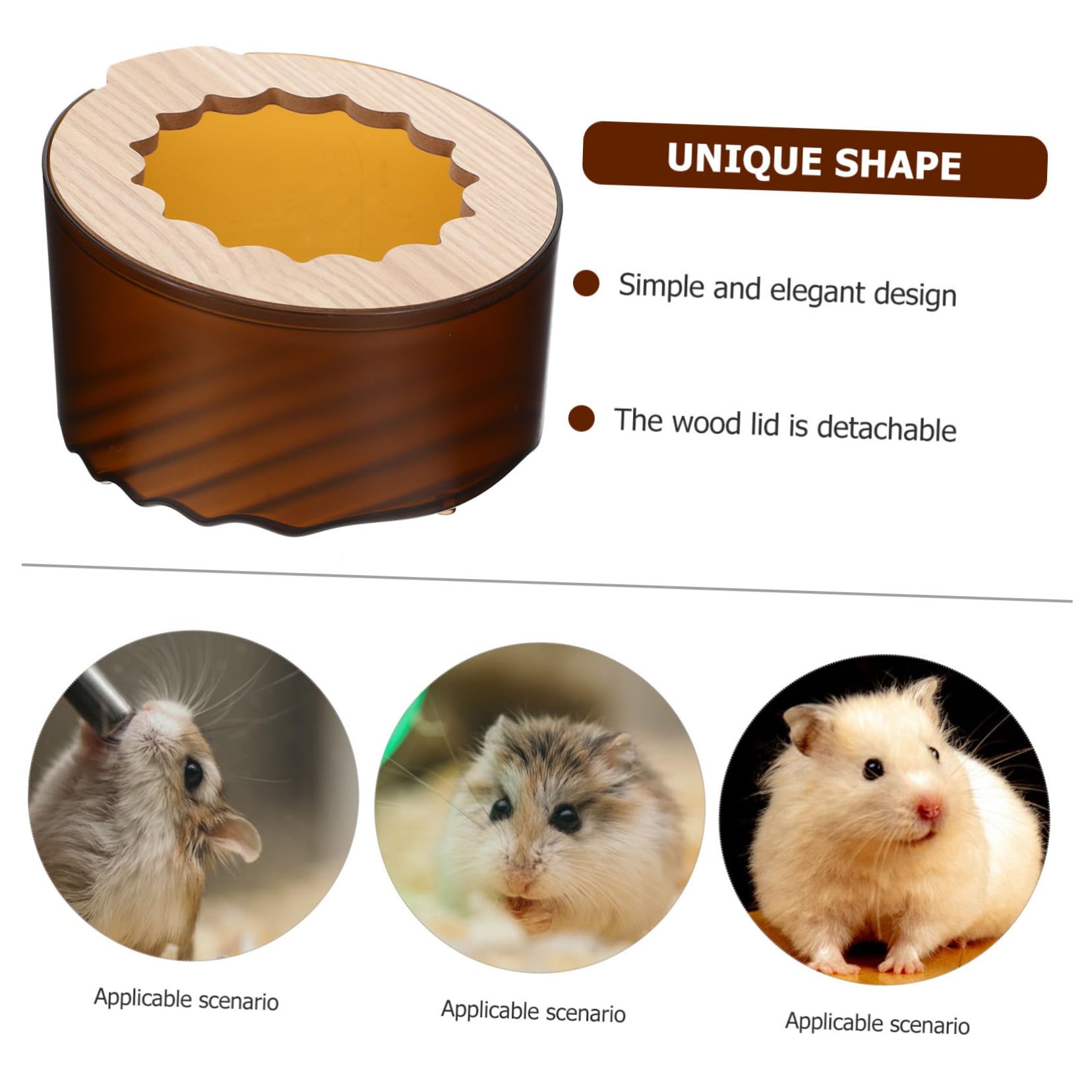 COLLBATH 2 Stück Hamster Sandbad Box Robustes Kleintier Sandbad mit Versteck und Doppelfunktion als Toilette für Zwerghamster und Komfort im Kleintiergehege