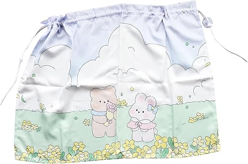 Miniatura 4 de Parasol para ventana de automóvil, diseño de oso de flor blanca, cortinas cepilladas, con ventosa para sombra lateral completa y opciones de media