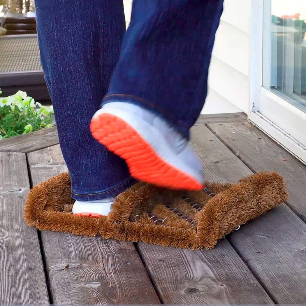 NINAMAR Natural Coir Boot Scraper Door Mat - 13 x 12 inch 1 Unit